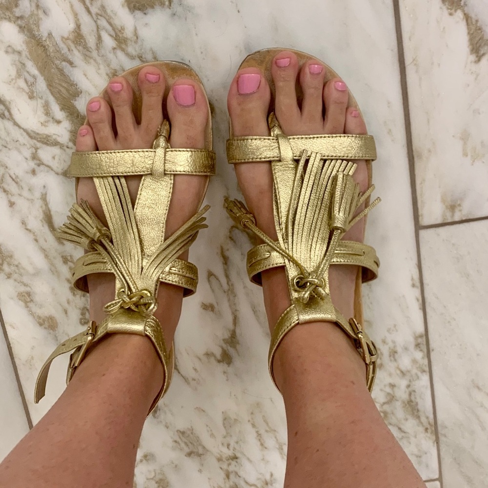 Gold Gladiator Sandals